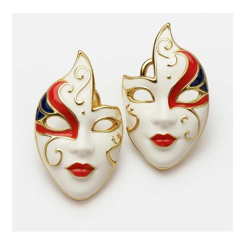 Masquerade Stud Earrings- Unveil your mysterious charm with the playful Elegance (L)