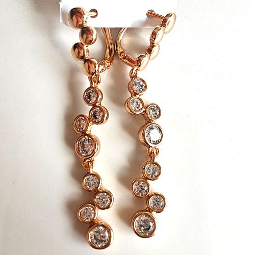 Lustre Glow Stone Earrings - Dazzling Cubic Zircon Elegance that sways with your every move, making you feel radiant and Unstoppable
