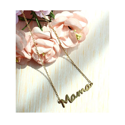 Mama Love Necklace – 18K Gold Plated 304 Stainless Steel Mama Pendant Necklace
