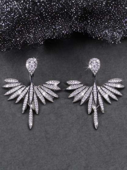 💎Jacket Earring - Structured Cubic Zirconia Stud Earrings