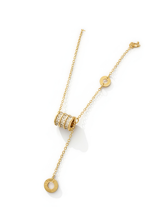 Roman Figure Cubic Zirconia Pendant Necklace | Stainless Steel Fashion Jewelry for Women