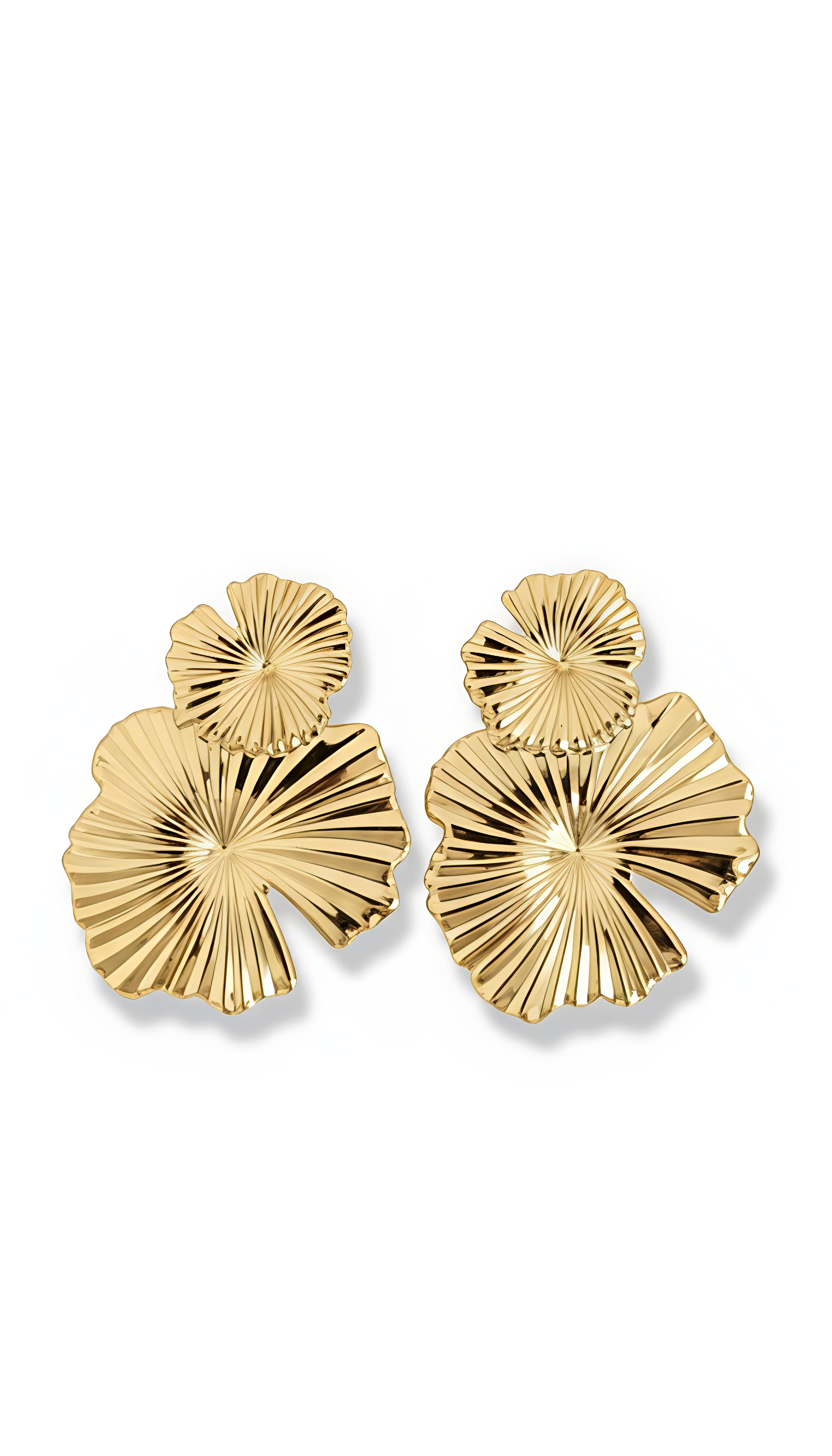 Drama Statement Earrings - Gold Plated in Stainless Steel