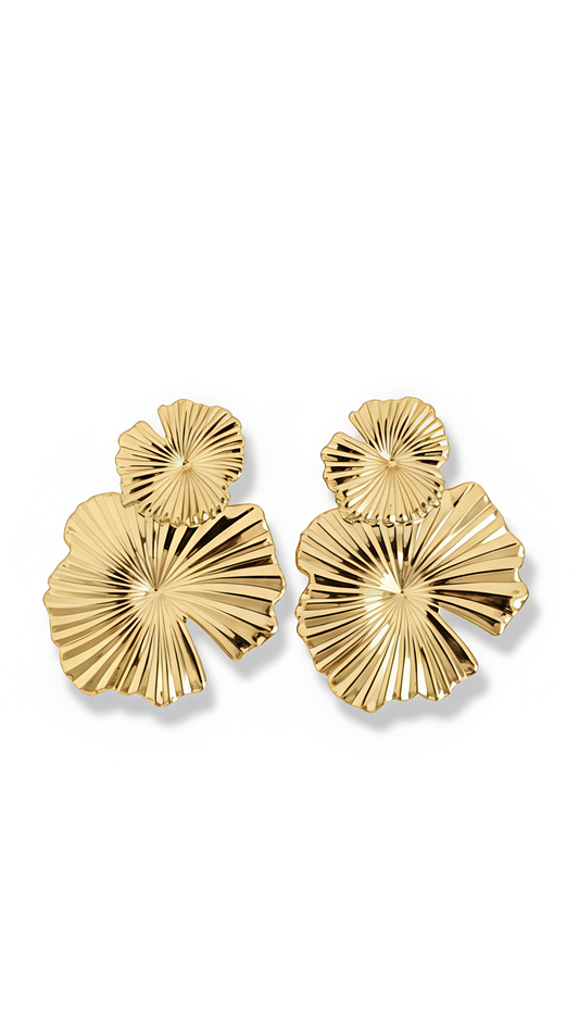 Drama Statement Earrings - Gold Plated in Stainless Steel