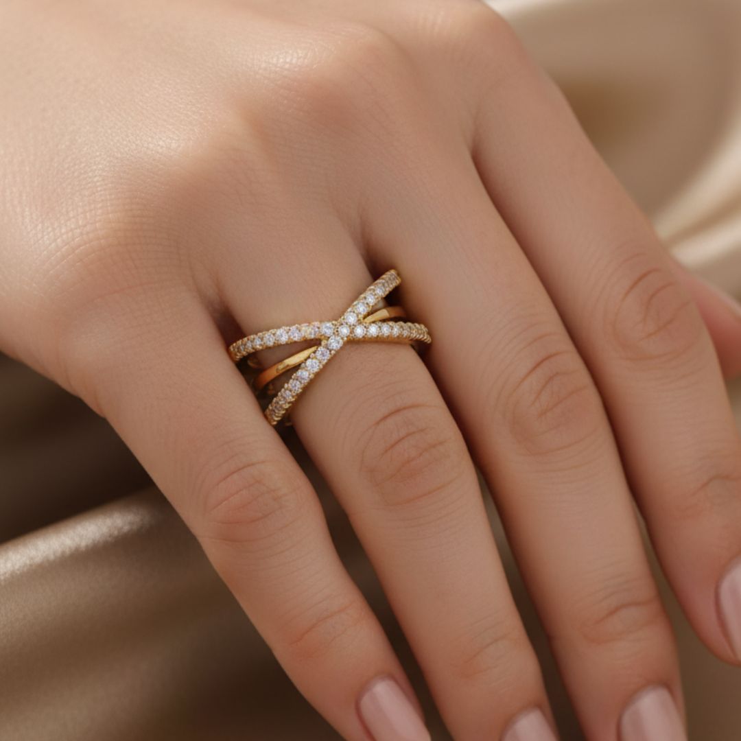 Cross Band Ring