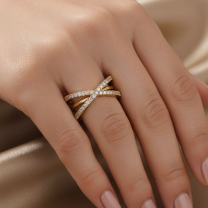 Cross Band Ring