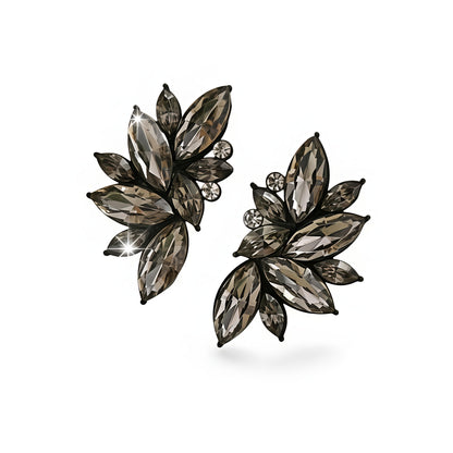 🖤Black Glass Earrings - Bohemian Glass Rhinestone Statement Earrings