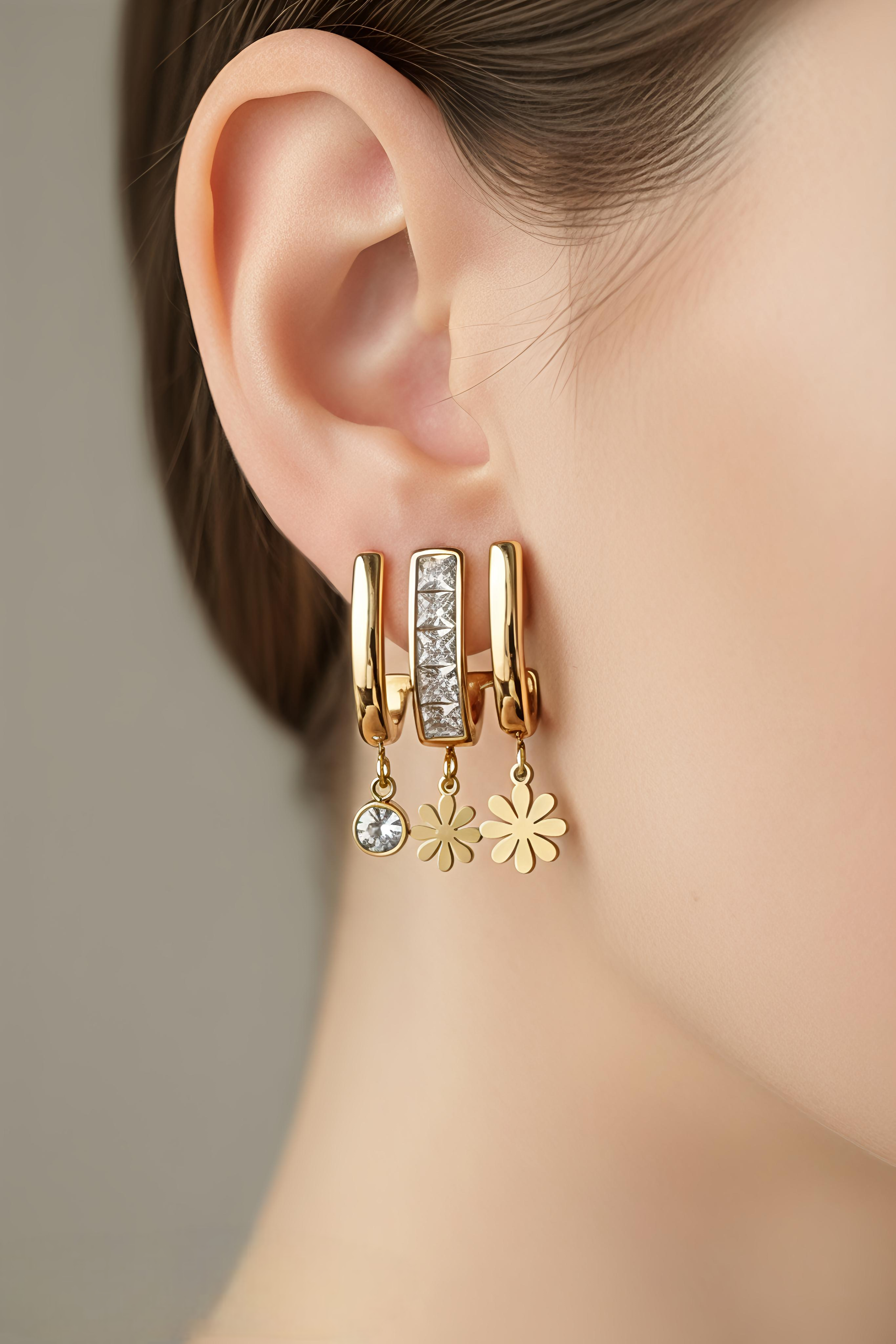 Shimmer Hoop Earrings