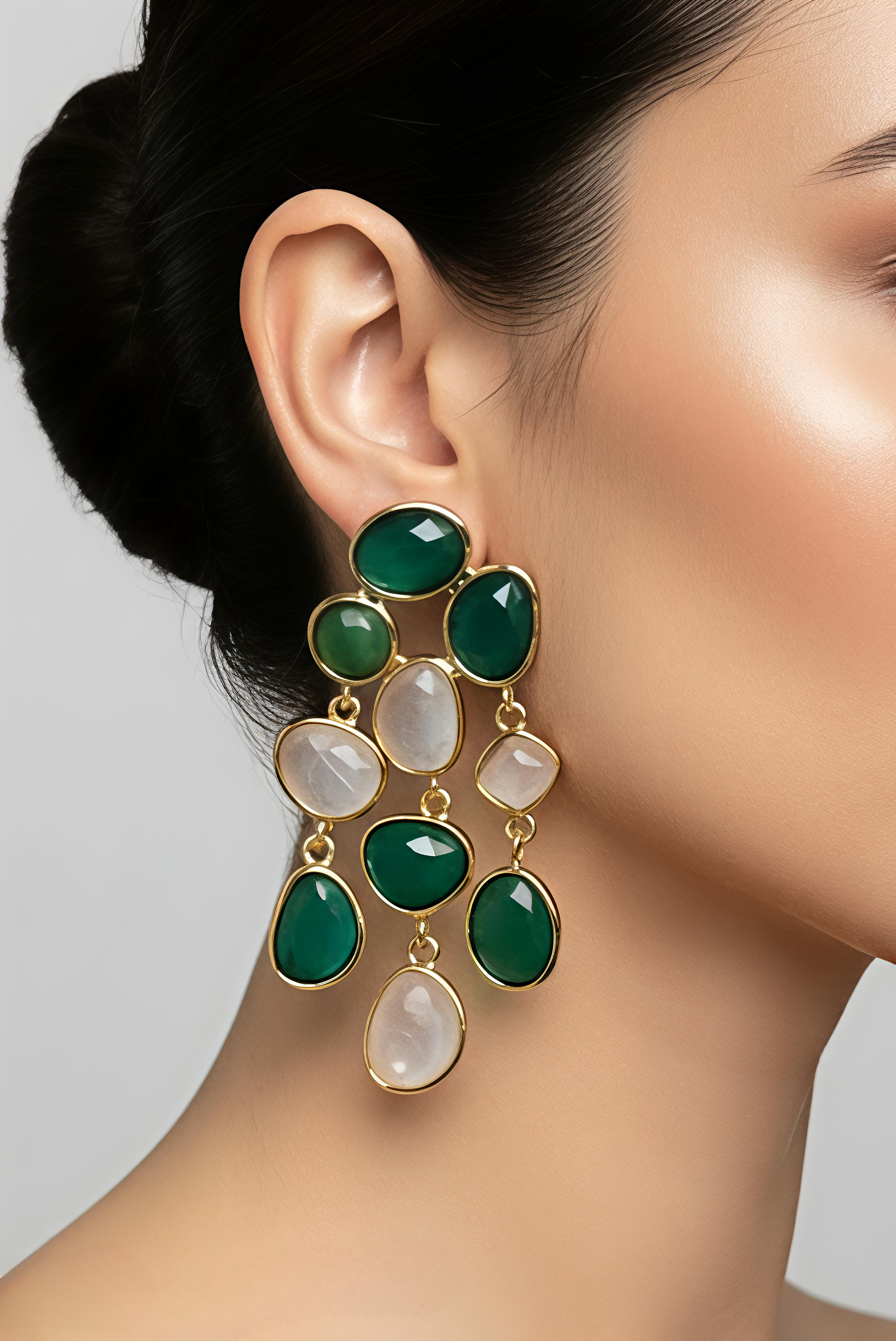Emerald Luxe Drop Earrings