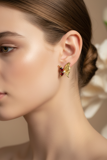 Scarlet Wings Studs