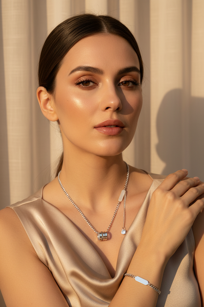 Silver Mocha Necklace