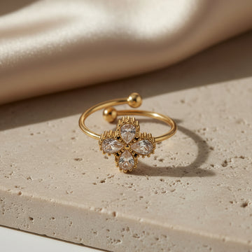 Minimalist Clover Ring