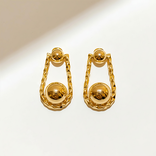 Fulijia 14K Gold-Plated Stainless-Steel Earrings | Minimalist Luxury Jewelry