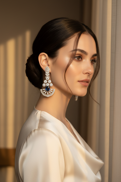 Sapphire Long Earrings