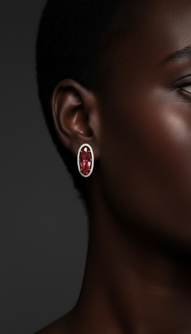 ❤️Red Oval Minimal Studs