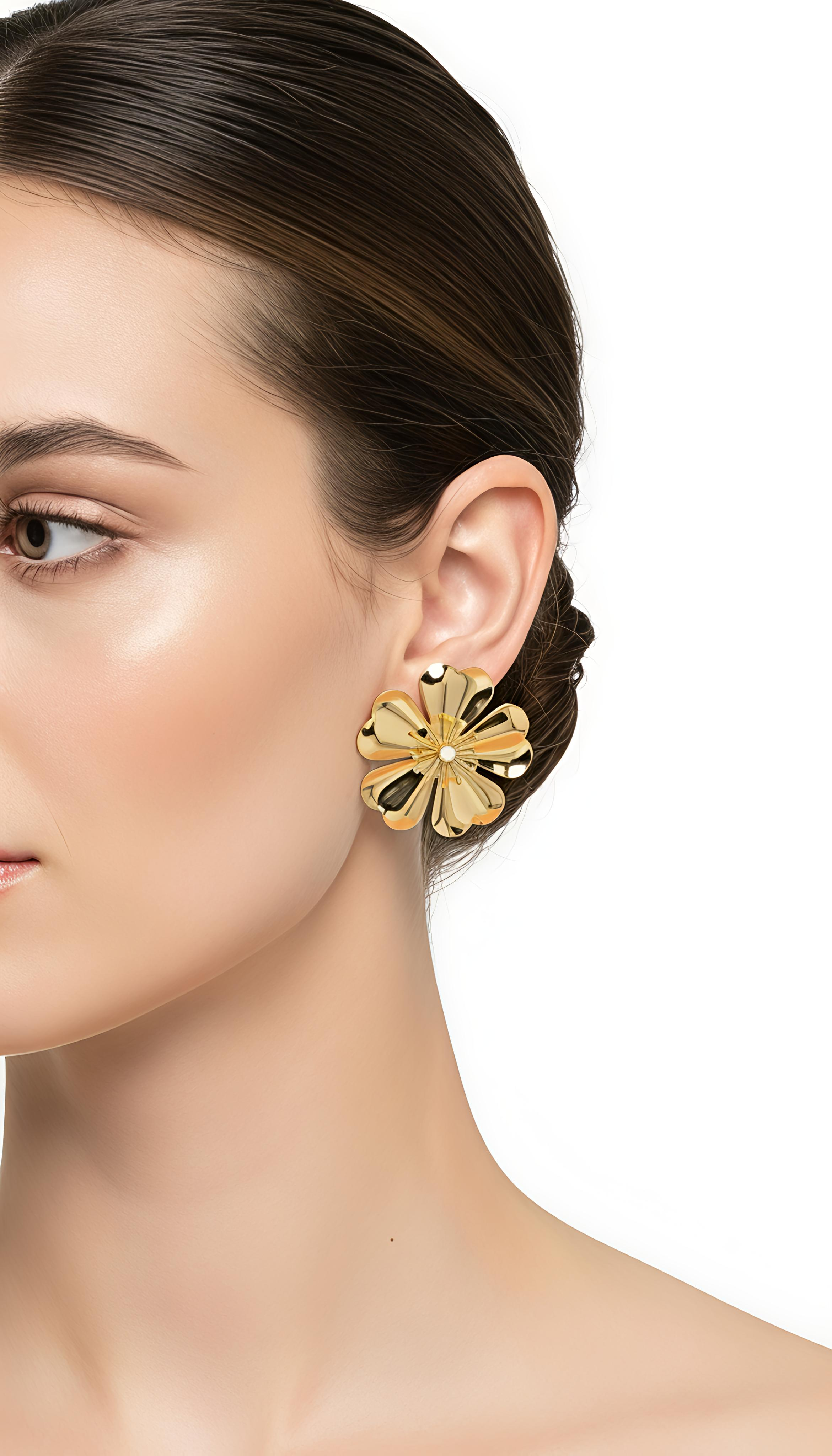 Boho Statement Earrings - Gold Plated in Stainless Steel