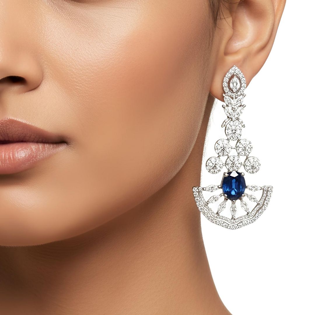Sapphire Long Earrings