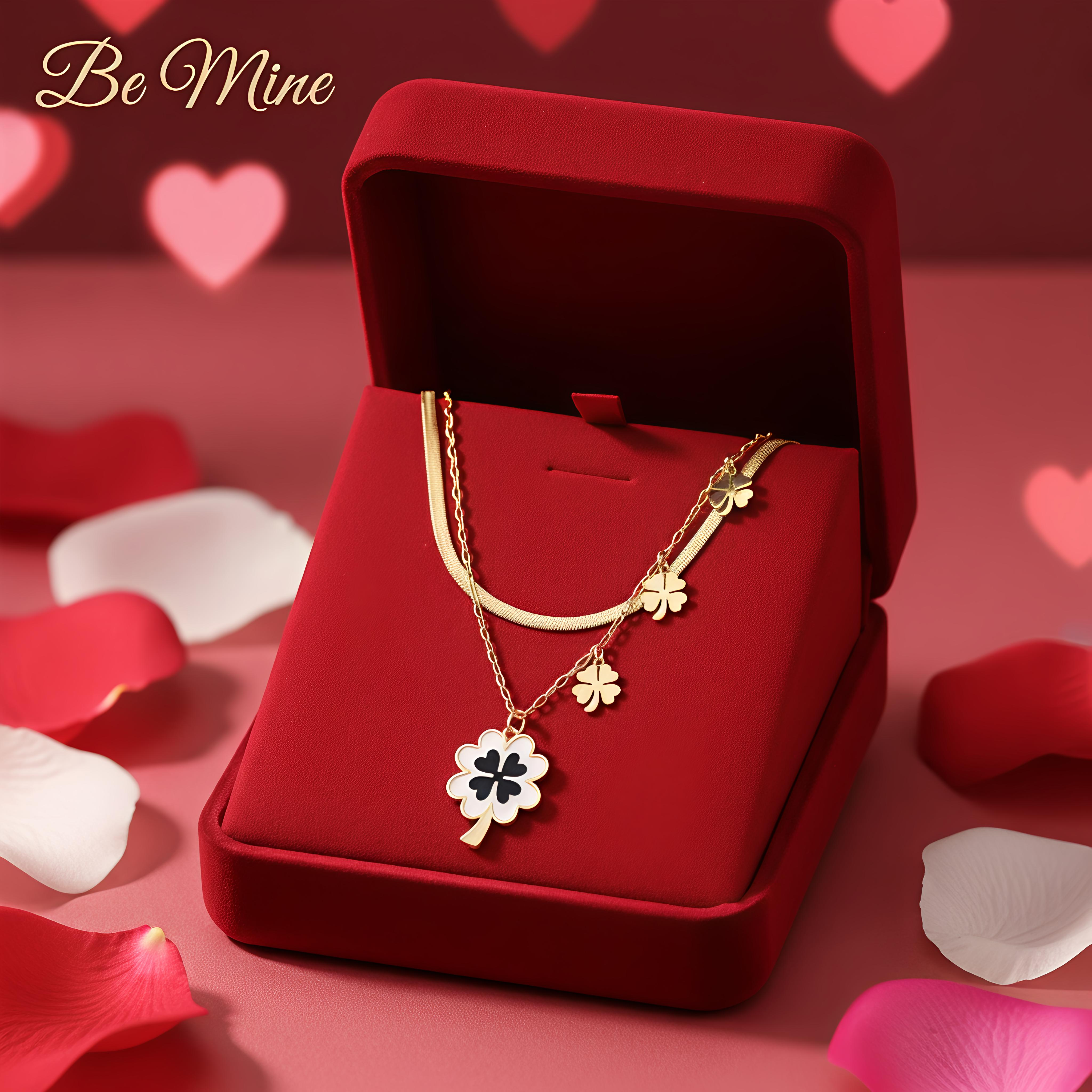 Good Luck Necklace for Women | 18K Gold Plated Stainless Steel Valentine’s Jewelry