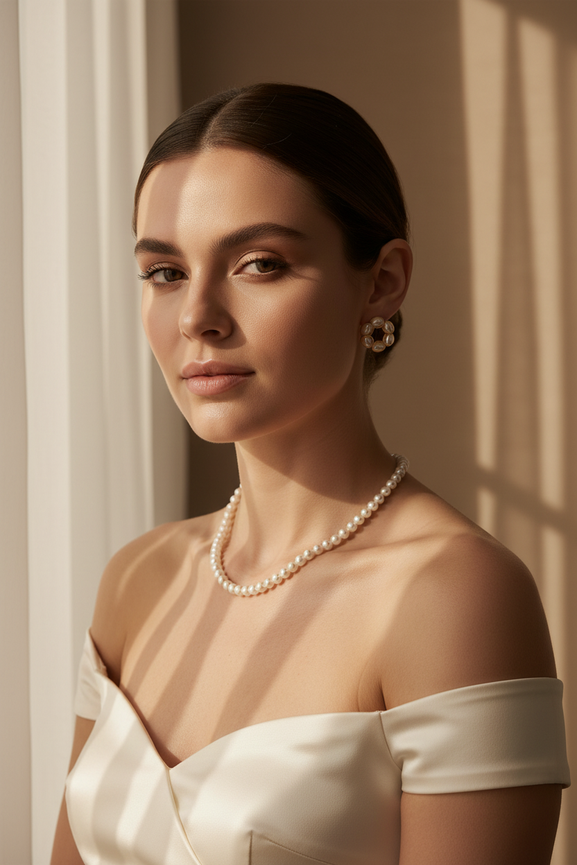 Moonlight Pearl Necklace Set