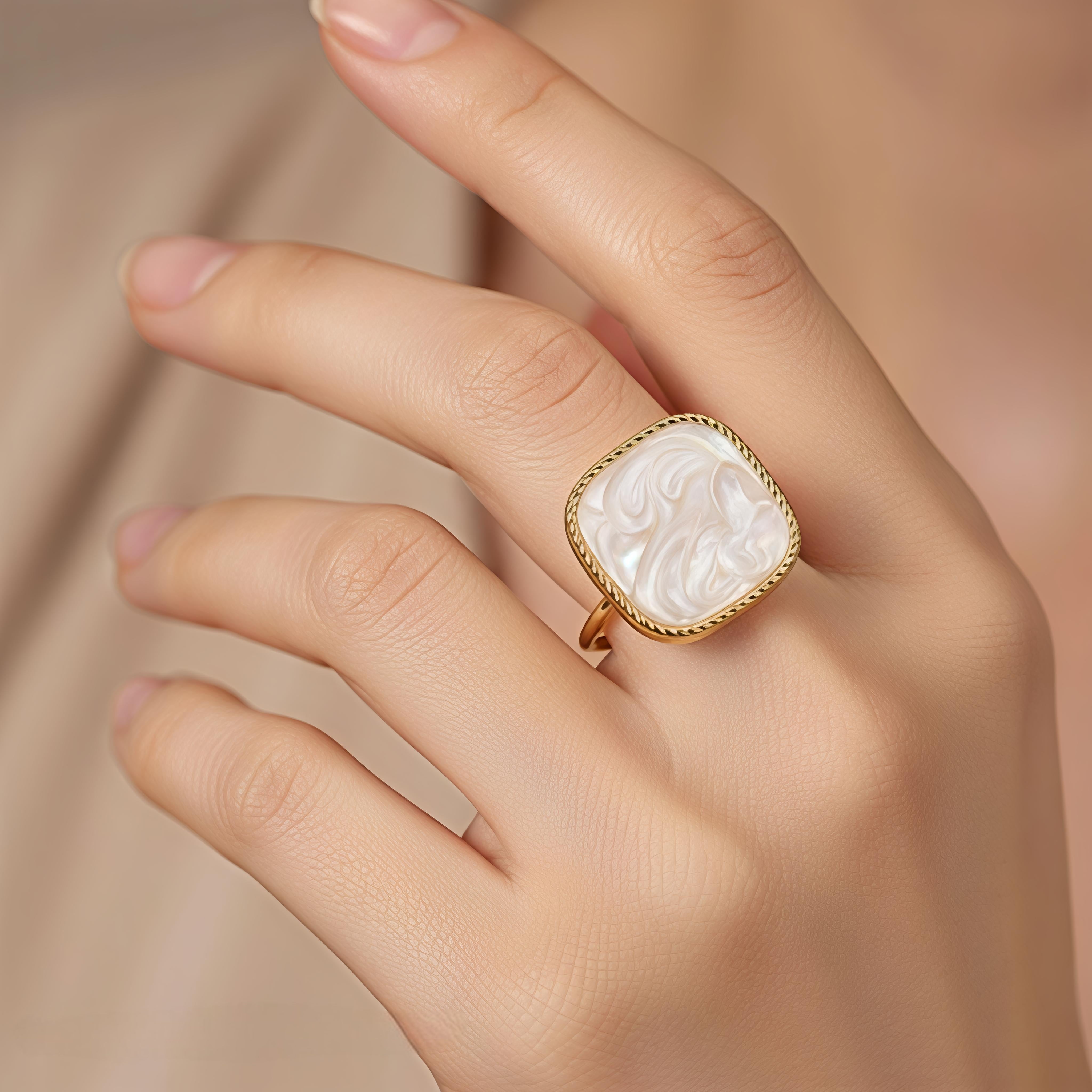 White Square Ring