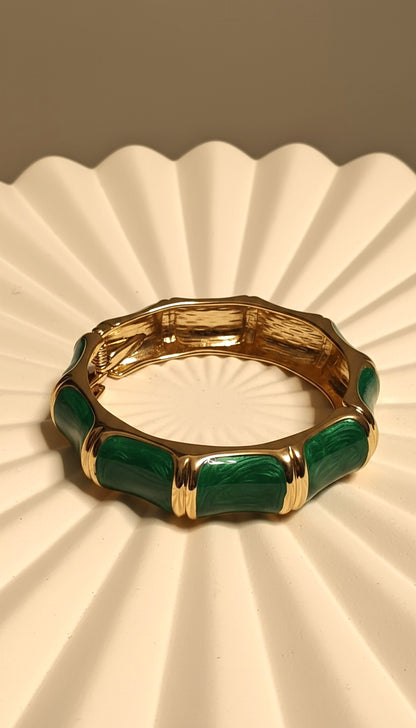 Celebration Green Stainless-Steel Bangle – Vibrant & Trendy