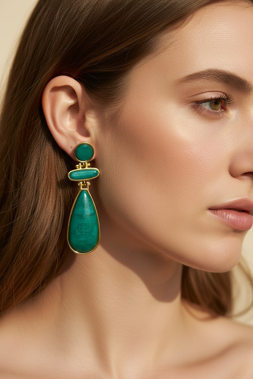 Emerald Drop Earrings
