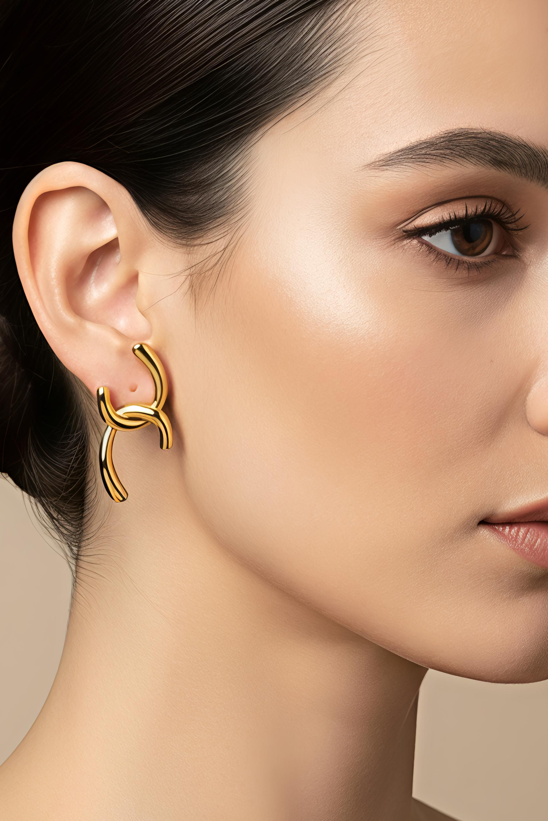 SET of 3 Gold Earrings| Combo Set for Women | Pearl Studs, Everyday Gold Earrings & Emerald Dangler | Anniversary Special