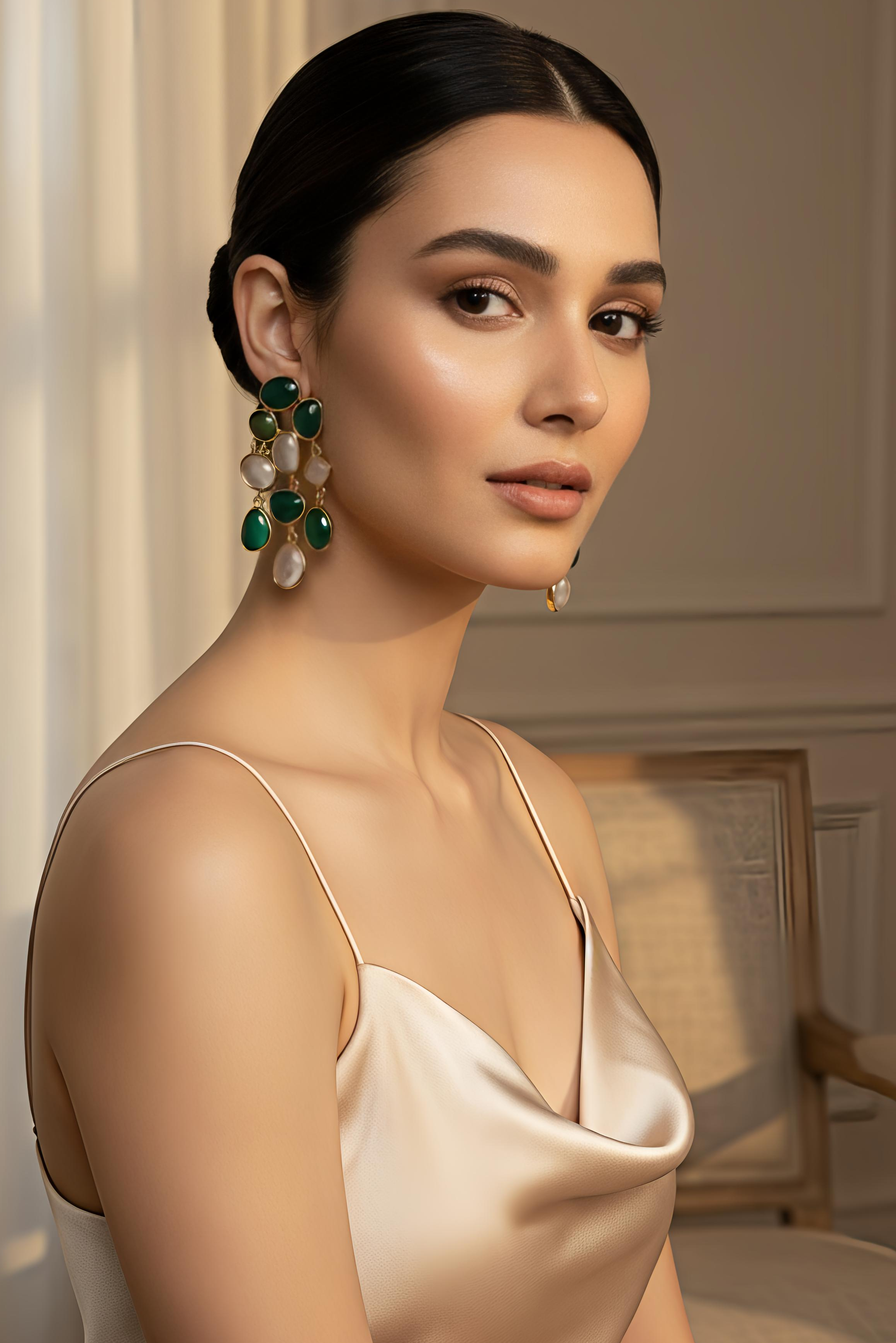 Emerald Luxe Drop Earrings