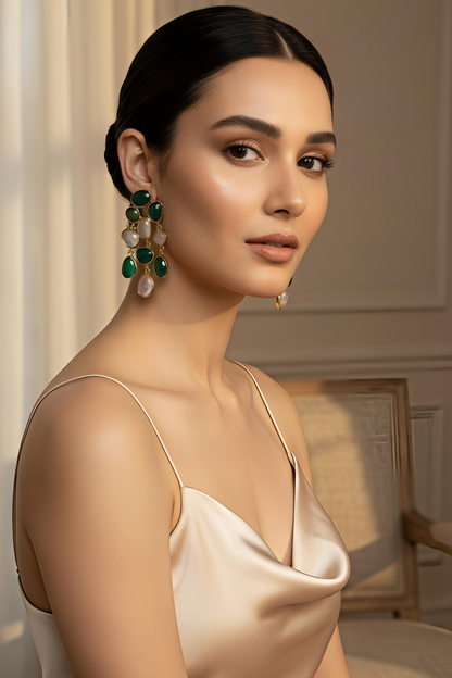 Emerald Luxe Drop Earrings