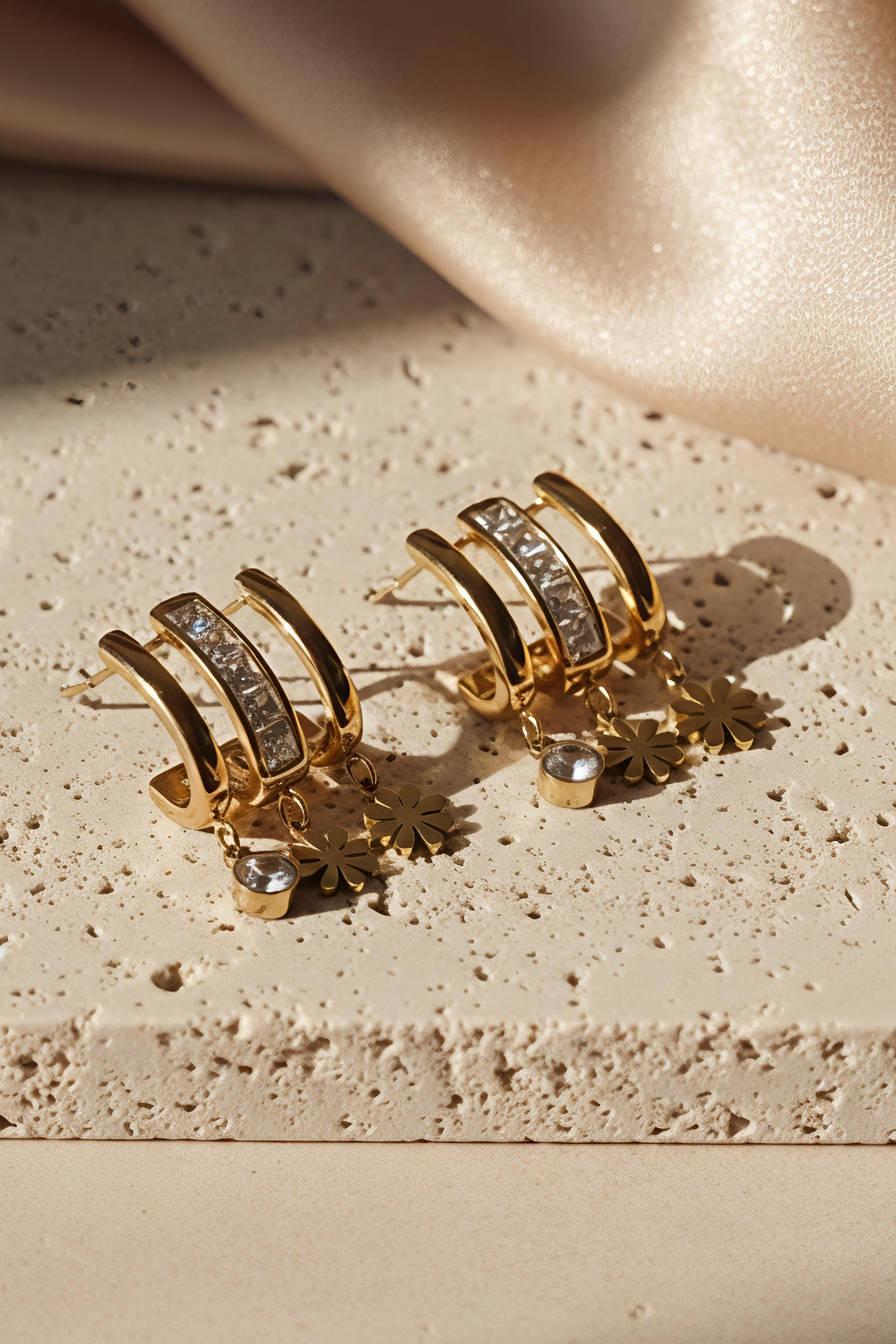 Shimmer Hoop Earrings
