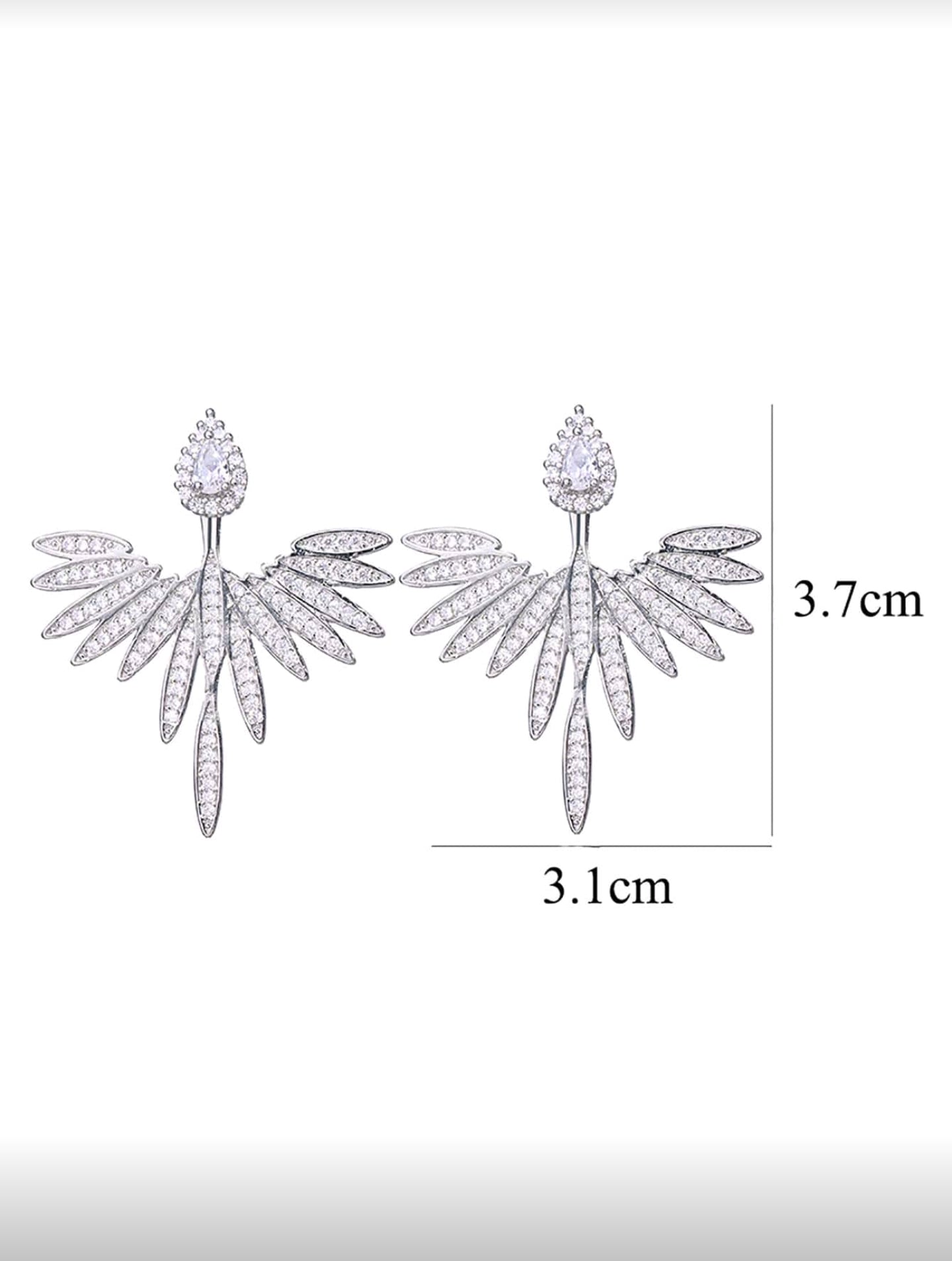 💎Jacket Earring - Structured Cubic Zirconia Stud Earrings