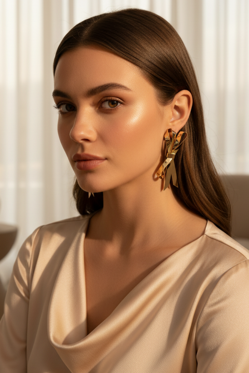 Golden Bow-Tique Earrings