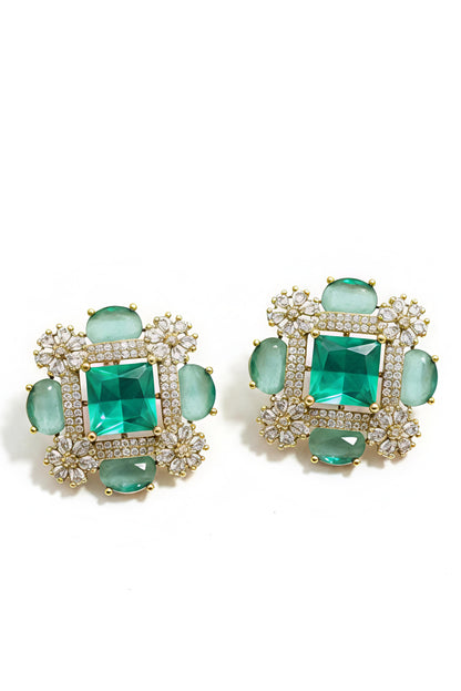 Antique Mint Stud Earrings