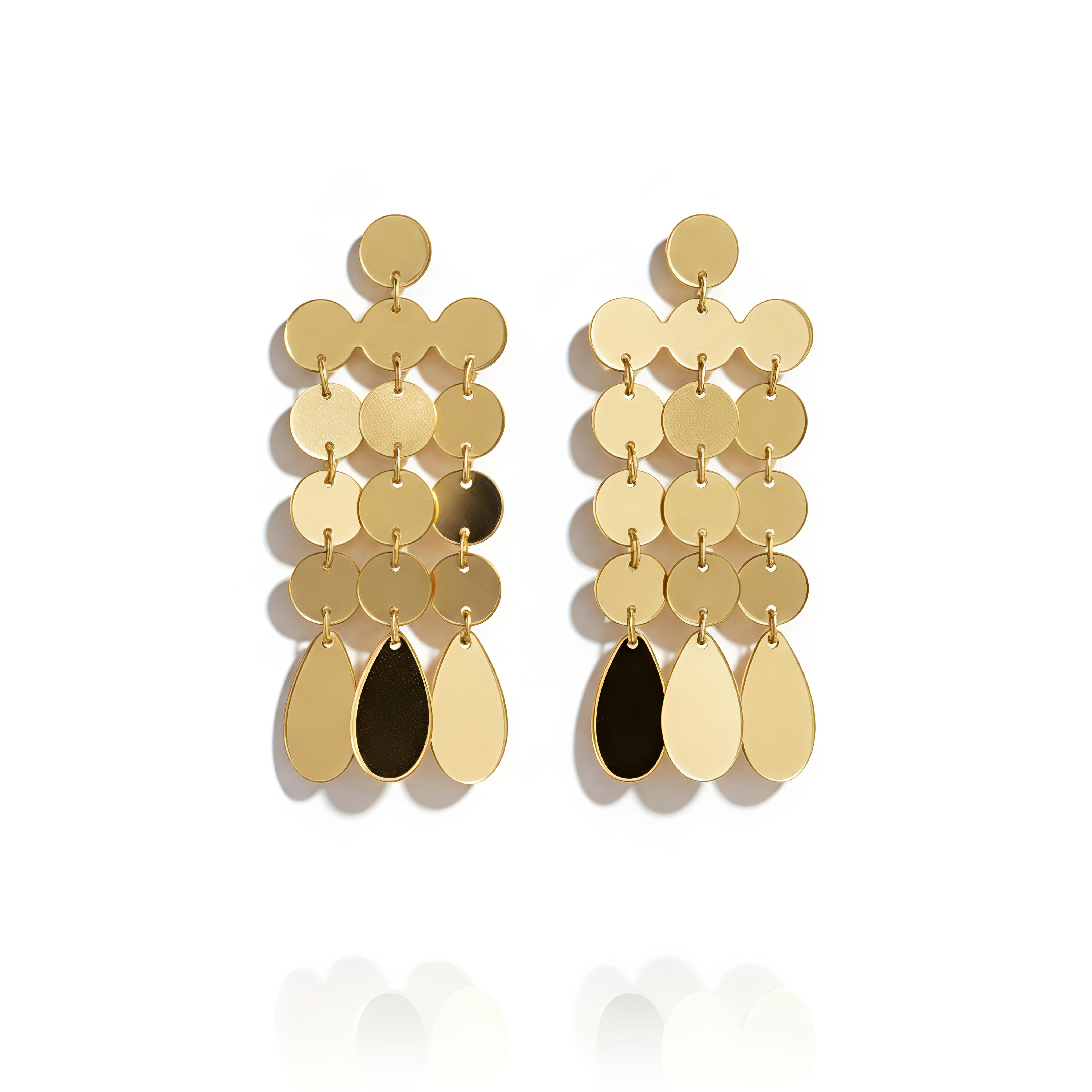 Gold Plated in Alloy Classy Dangler Earrings