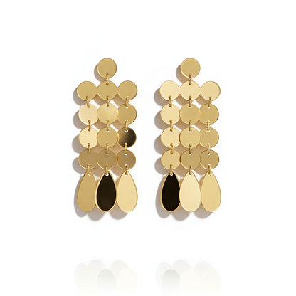 Gold Plated in Alloy Classy Dangler Earrings