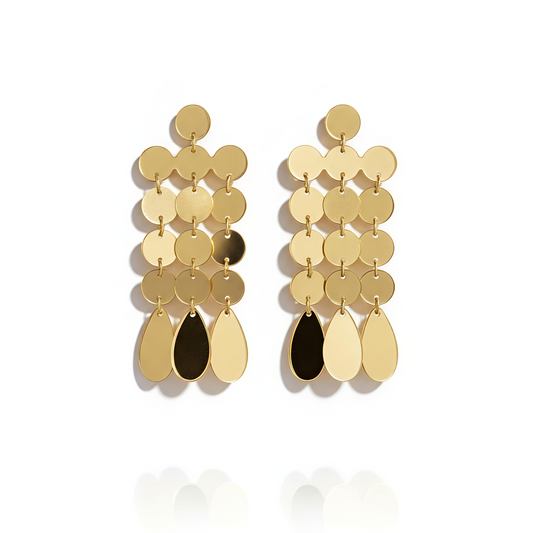 Gold Plated in Alloy Classy Dangler Earrings