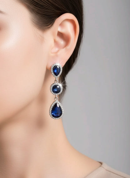 ✨Elegant Glow- Boho Metal Inlaid Glass Rhinestone Earrings