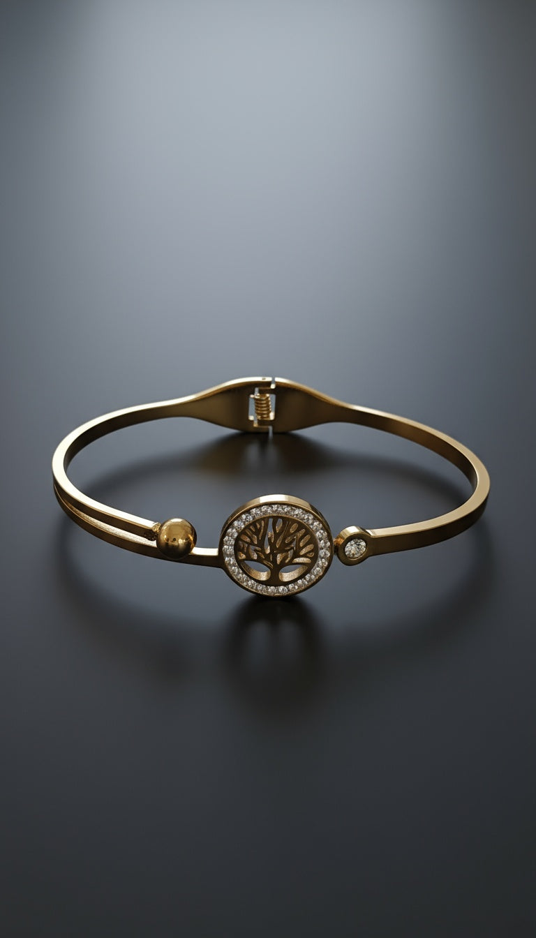 The Minimal Luxe Bangle – Gold-Plated Stainless Steel