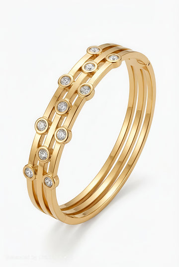 Cassee Studded Stainless Steel - Anti-Tarnish Bangle
