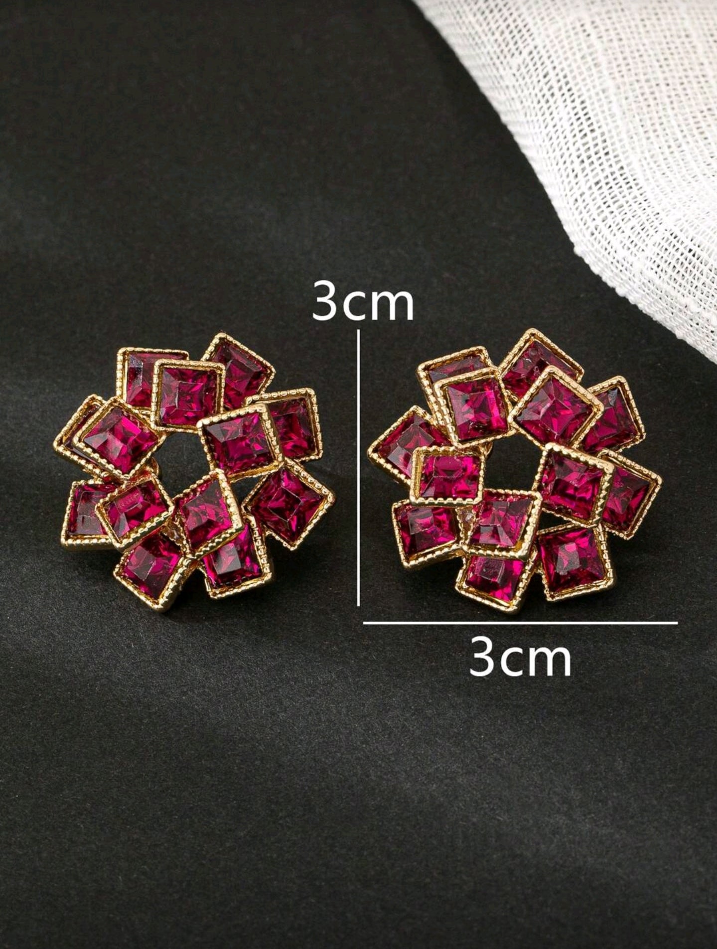 🌈Kit Crystal - Colorful Rotating Faux Crystal Flower Earrings