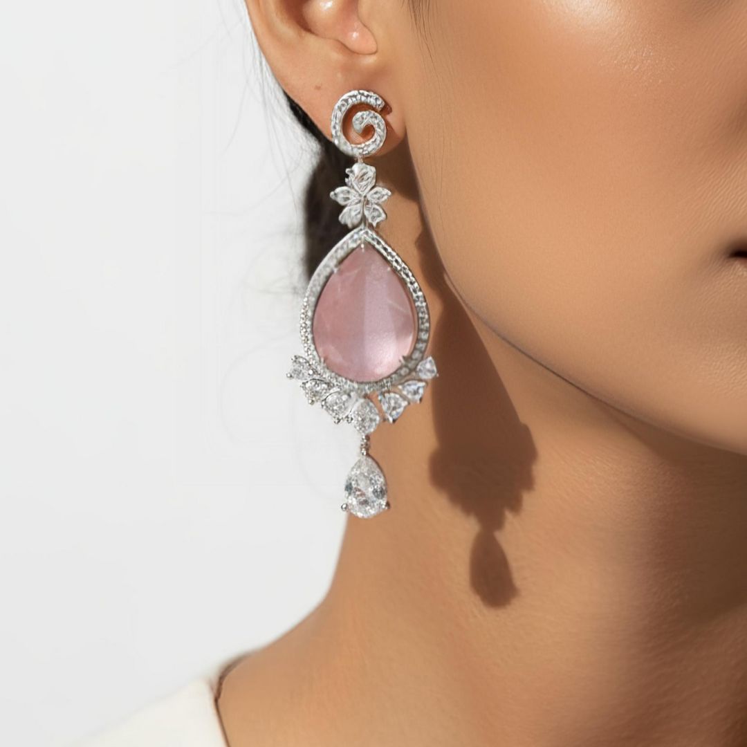 Dangling Earrings- Blush Pink