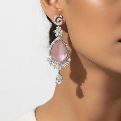 Dangling Earrings- Blush Pink