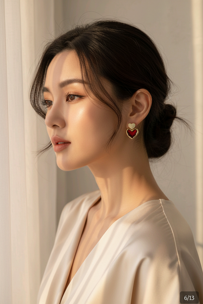 Golden Retriever Heart Earring