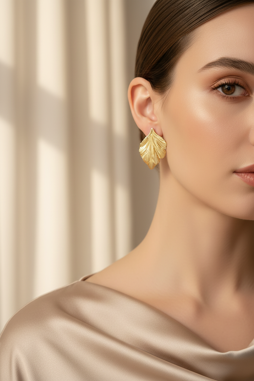 Golden Leaf Earrings
