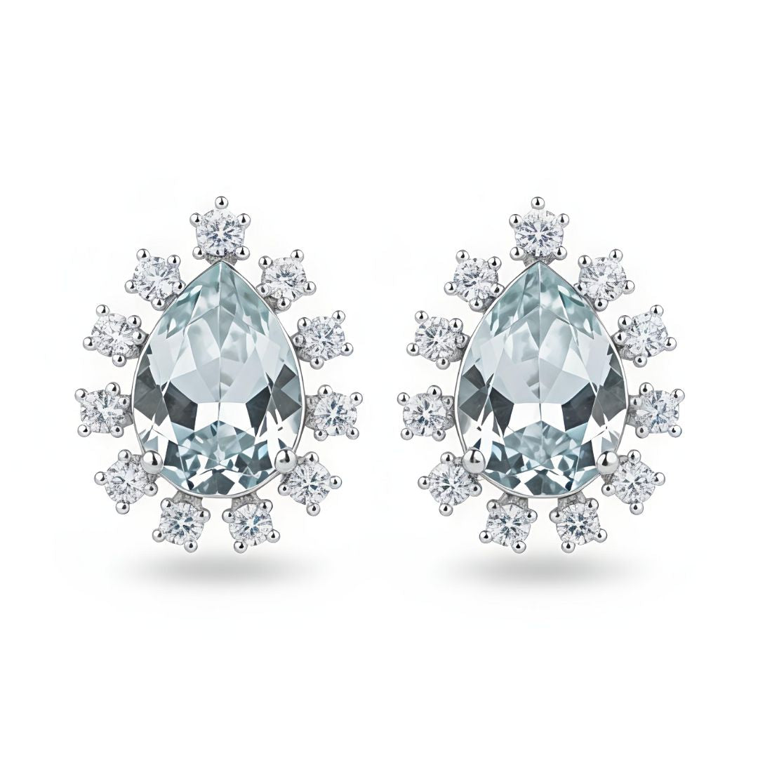 AD Stud Earrings Twinkling Star - In Brass