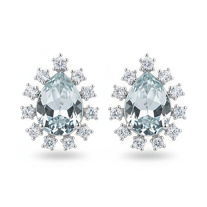 AD Stud Earrings Twinkling Star - In Brass