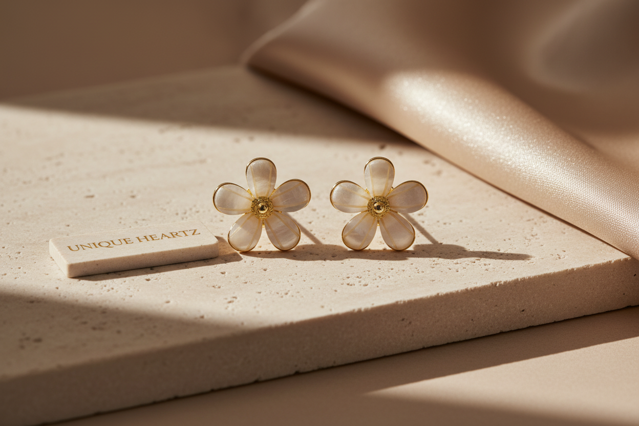 Gold-Plated Enamel Earrings Set of 3 | Stainless Steel Trendy Combo | Anniversary Special Jewelry Set