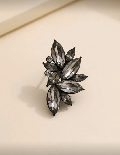 🖤Black Glass Earrings - Bohemian Glass Rhinestone Statement Earrings