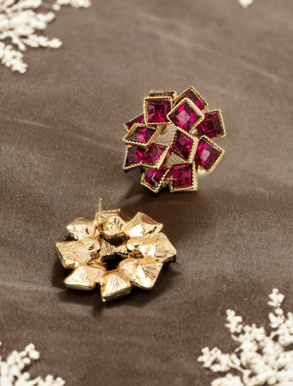 🌈Kit Crystal - Colorful Rotating Faux Crystal Flower Earrings