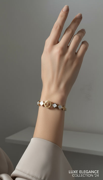 Signature Gold-Plated Stainless-Steel Bangle – Elegant & Luxurious