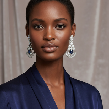 Sapphire Long Earrings